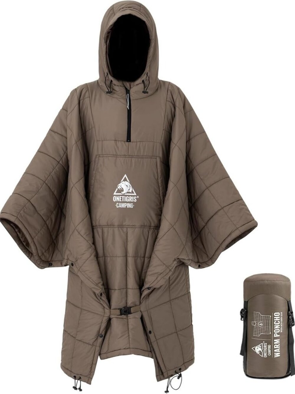 Wearable Outdoor Hoodie Blanket Poncho | Cozy Camping Blanket for All Seasons